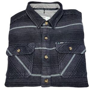 JETTY Marine Supply Horizontal Flannel Heavy Weight Long Sleeve Shirt Men's M